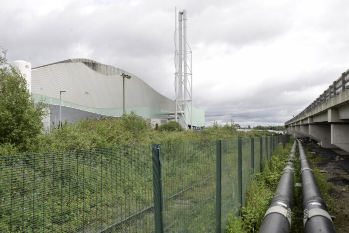 One Planet Cardiff Hemiko main energy centre and pipe network in Heat distribution pipes at the incinerator